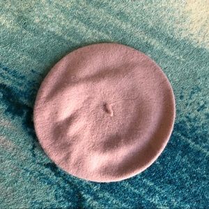 Vintage pale pink wool beret (OS)